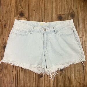 Festival Boho Coachella Cutoff Jean Shorts SZ 10 Bleached out Beachy Grunge